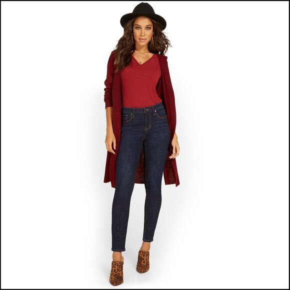 New York & Co Petite Lexi Mid-Rise Skinny Jeans, Blue, 14 P - Picture 2 of 8